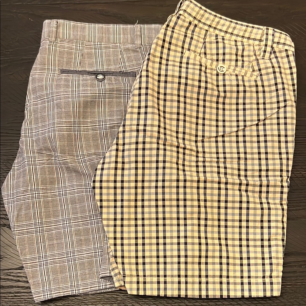 2 Ted Baker Plaid Shorts